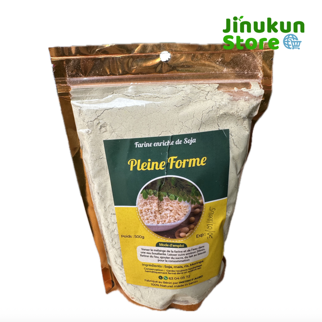 Store Jinukun Farine enrichie de soja 500g